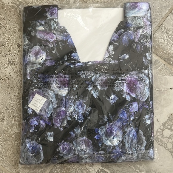 Marée Pour Toi Lace Lined Skirt Lilac Print, Size 18 New w/Tag - Picture 6 of 12